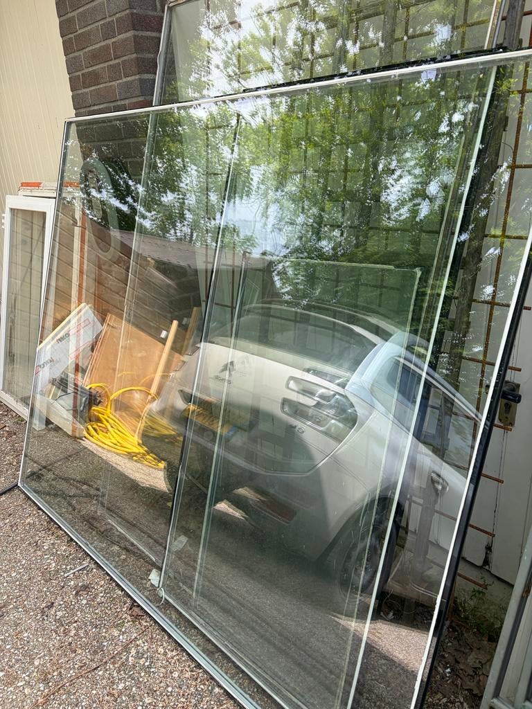 Diverse ruiten HR++ isolatieglas, Doe-het-zelf en Verbouw, Glas en Ramen, Ophalen, Gevelraam of Ruit, 160 cm of meer, Zo goed als nieuw