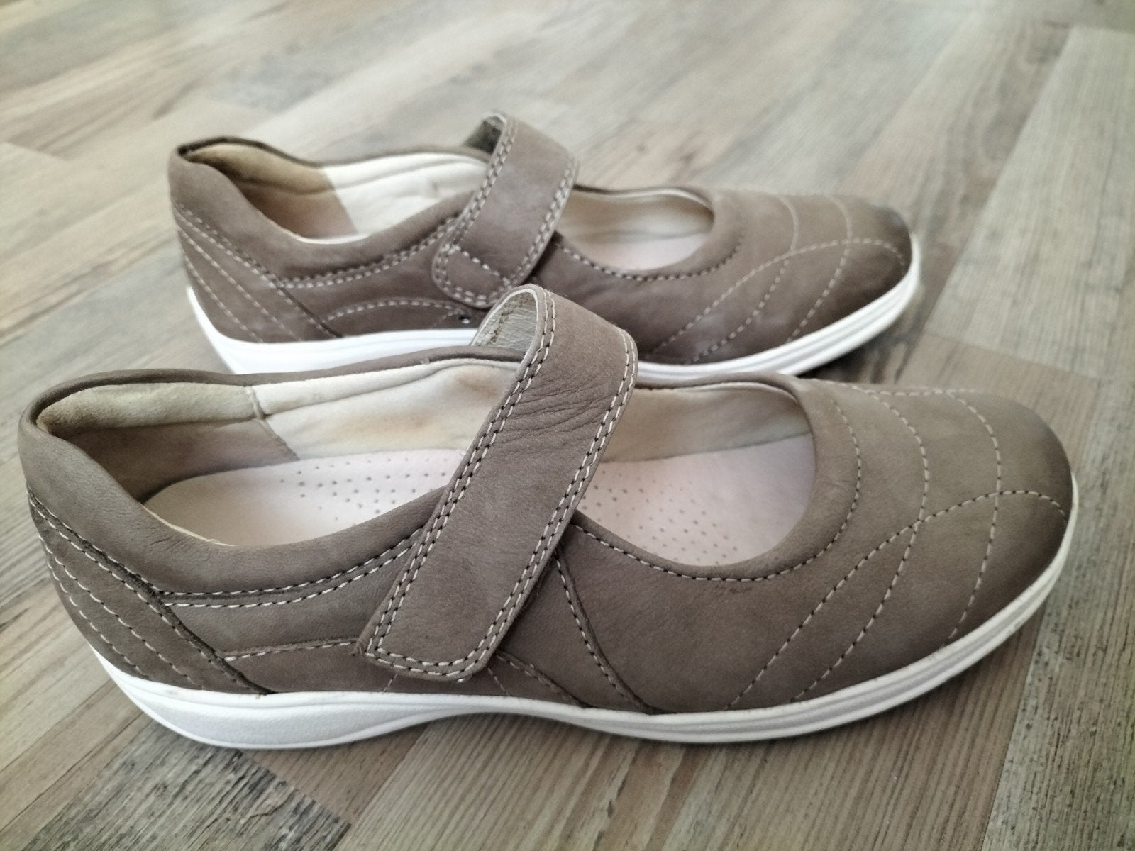 Medicus Leren Dames Schoenen Beige Klittenband, Medicus, Beige, Ophalen of Verzenden, Sneakers of Gympen