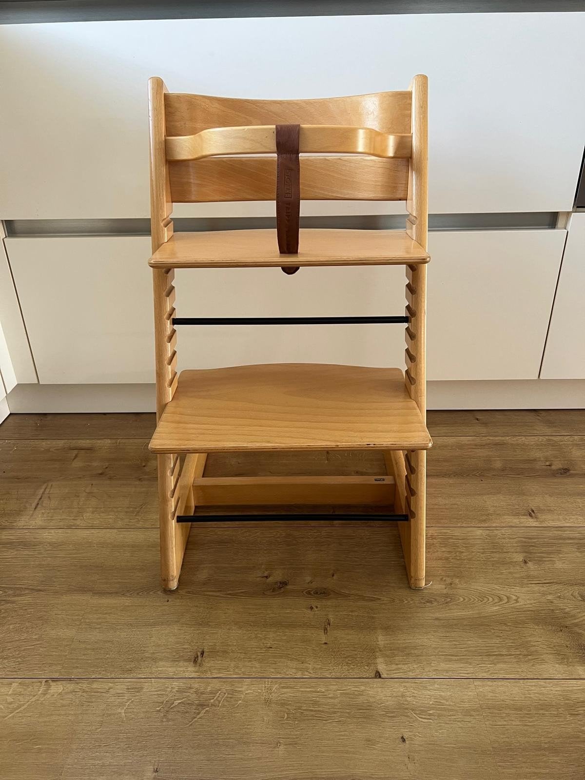 Stokke trip trap stoel, inclusief beugel en Stokke bekleding, Kinderen en Baby's, Kinderstoelen, Ophalen, Gebruikt, Meegroeistoel