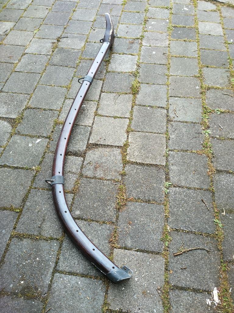 Houten gaffel met rvs beslag, 220 cm lang, Ophalen, Gebruikt, Overige typen, 200 tot 250 cm