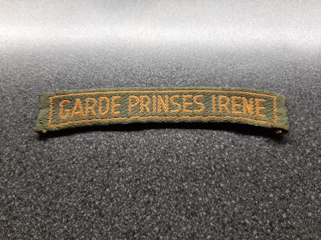 GARDE  PRINSES  IRENE  -  schouder titel  /  straatnaam., Ophalen of Verzenden, Landmacht, Nederland, Embleem of Badge