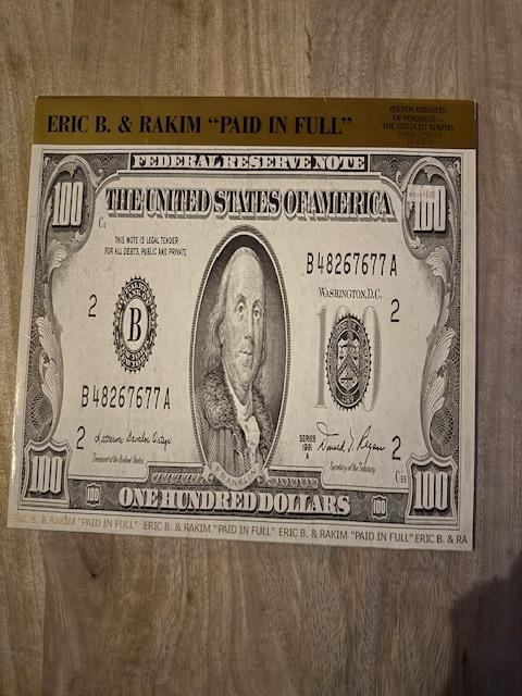 Eric B. & Rakim's "Paid in Full", Ophalen of Verzenden, 2000 tot heden, Zo goed als nieuw, 12 inch