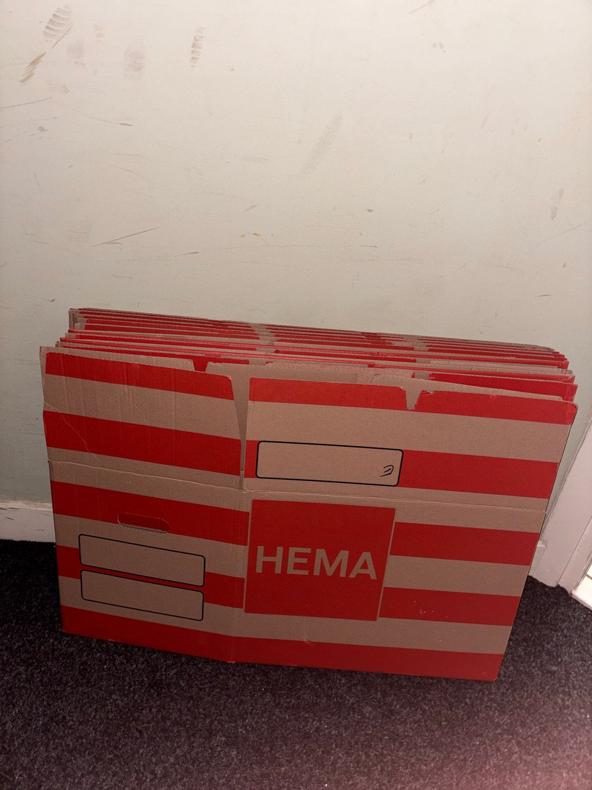 10 HEMA Verhuisdozen - Zo goed als nieuw, Ophalen of Verzenden, Zo goed als nieuw, Doos, Opvouwbaar