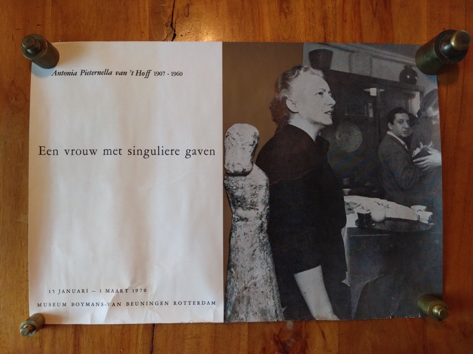 Poster v Museum Boijmans- v Beuningen 1970 te Rotterdam, Gebruikt, Rechthoekig Liggend, Ophalen of Verzenden, A1 t/m A3