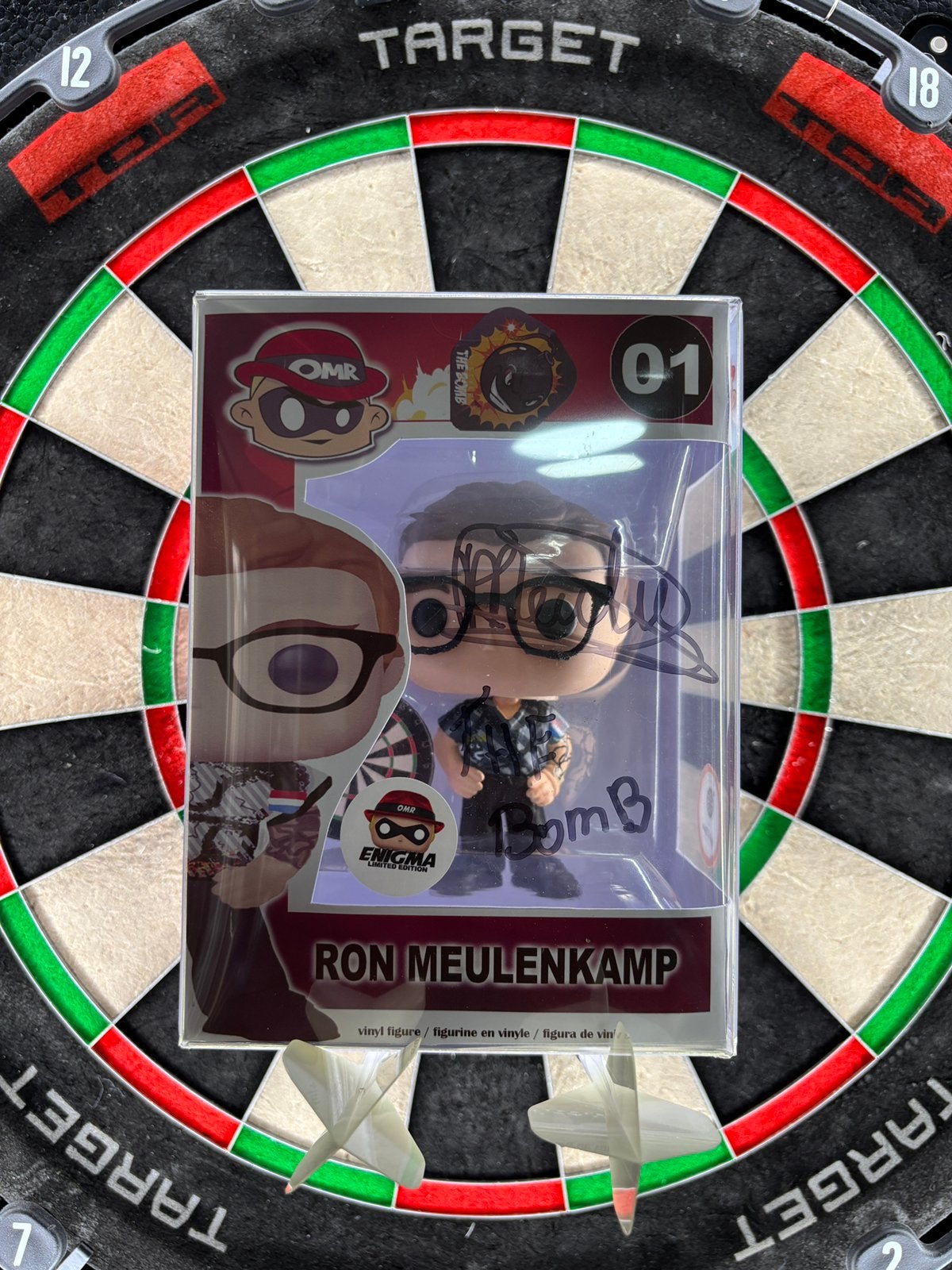 Gesigneerde Custom Funko Pop! Ron Meulenkamp Darts, Ophalen of Verzenden, Zo goed als nieuw