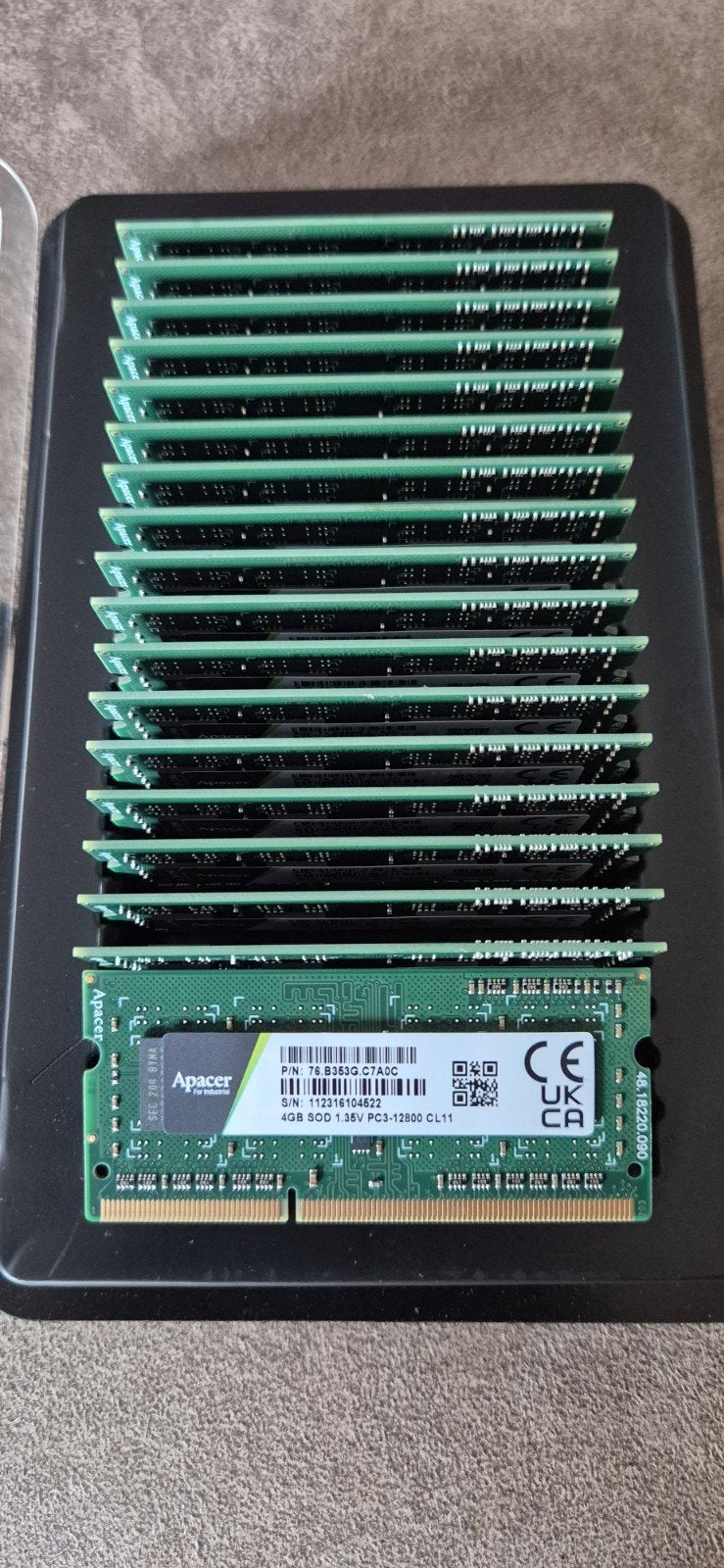 Apacer 4GB SODIMM DDR3 PC3-12800 RAM Geheugenmodules, Computers en Software, Gebruikt, DDR3, Ophalen of Verzenden, Laptop