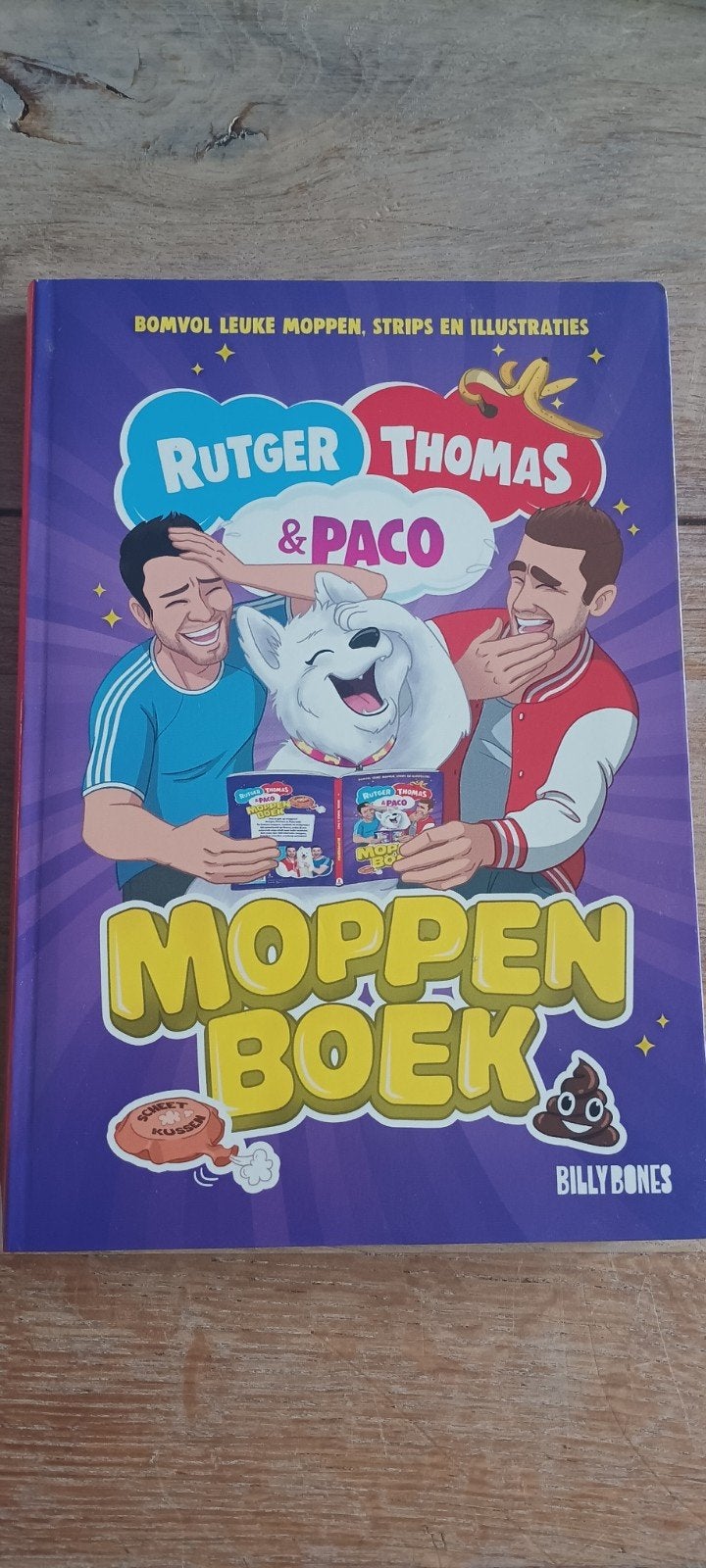Rutger, Thomas & Paco Moppenboek - Hilarische moppen!, Ophalen of Verzenden, Zo goed als nieuw, Rutger, Thomas & Paco, Non-fictie