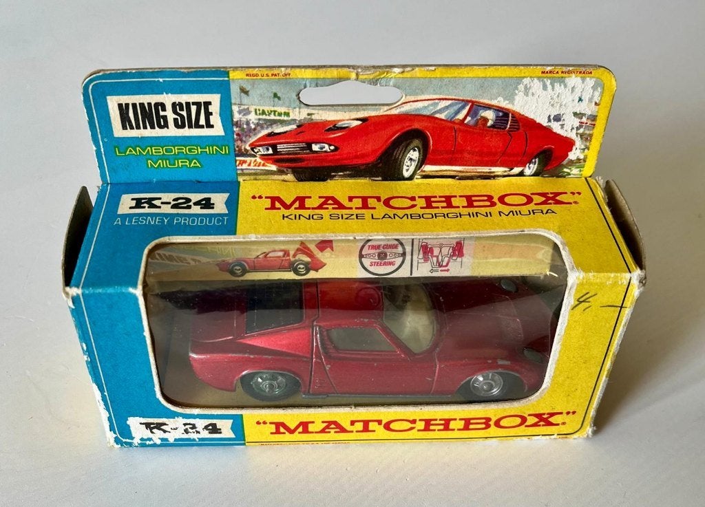 Matchbox King Size K-24 Lamborghini Miura, Ophalen of Verzenden, Gebruikt, Auto, Matchbox