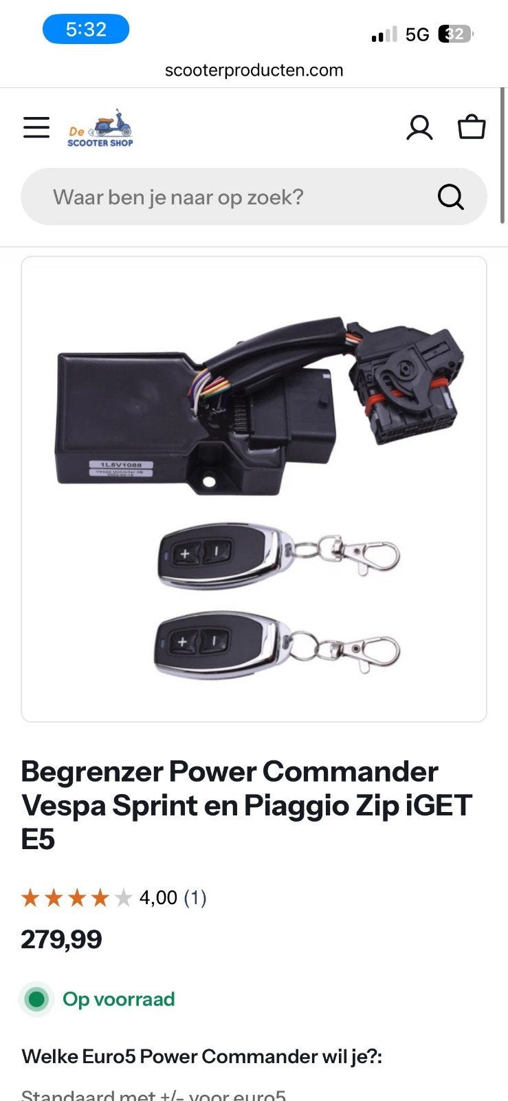 Power Commander Begrenzer Vespa Sprint/ Piaggio/Primavera, Fietsen en Brommers, Ophalen of Verzenden, Gebruikt, Overige typen