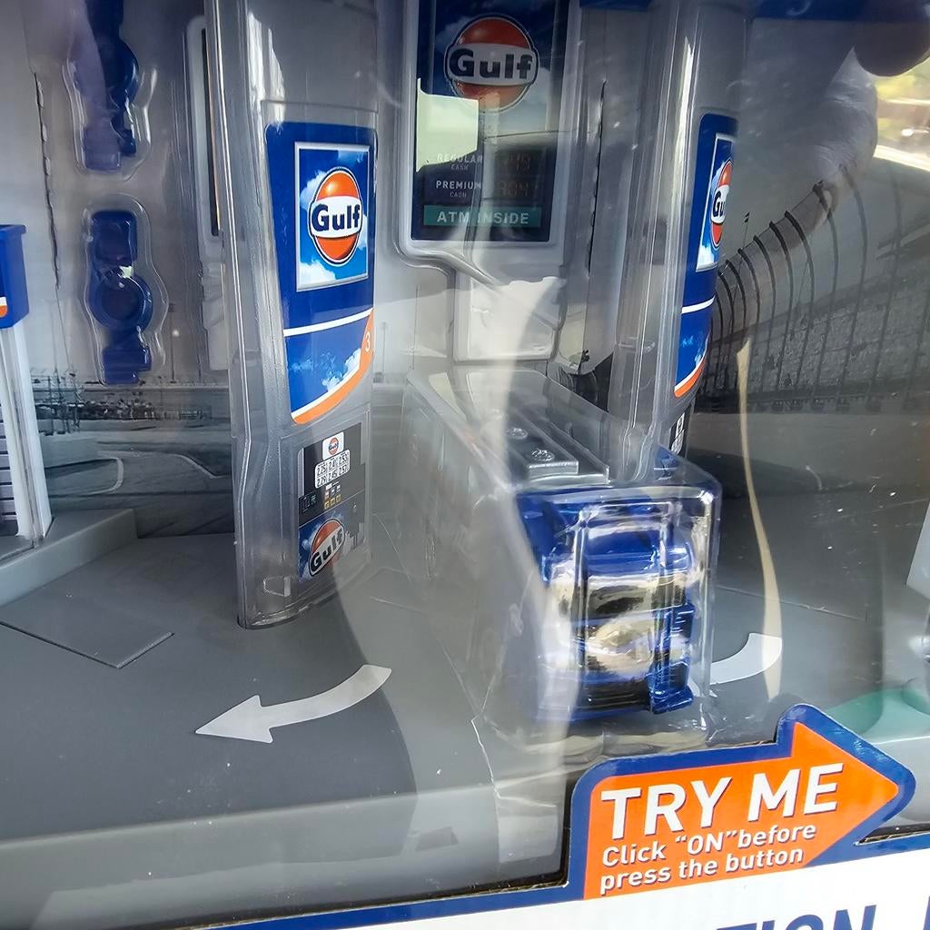 Motor Max Gulf Electronic Gas Station met Tankwagen, Onbekend, Nieuw, Ophalen of Verzenden, Motor Max