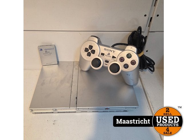 Playstation 2 Slim Zilver Met Controller en 8MB Memory Card, Spelcomputers en Games, Spelcomputers | Sony PlayStation 2, Sony