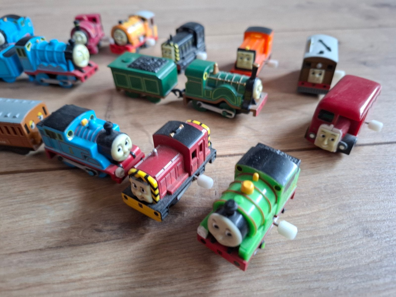 Complete opwindbare collectie mini Thomas de Trein locomotie, Ophalen of Verzenden, Zo goed als nieuw
