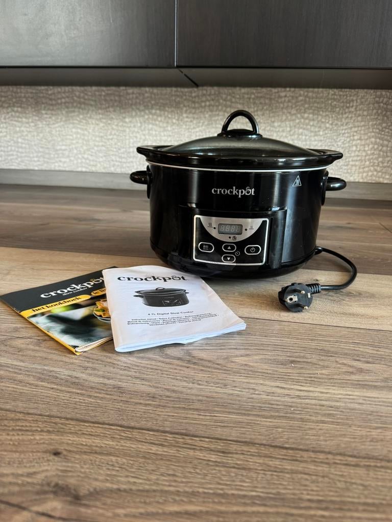 Crockpot slowcooker 4,7L digitaal – met timer, Ophalen, Zo goed als nieuw