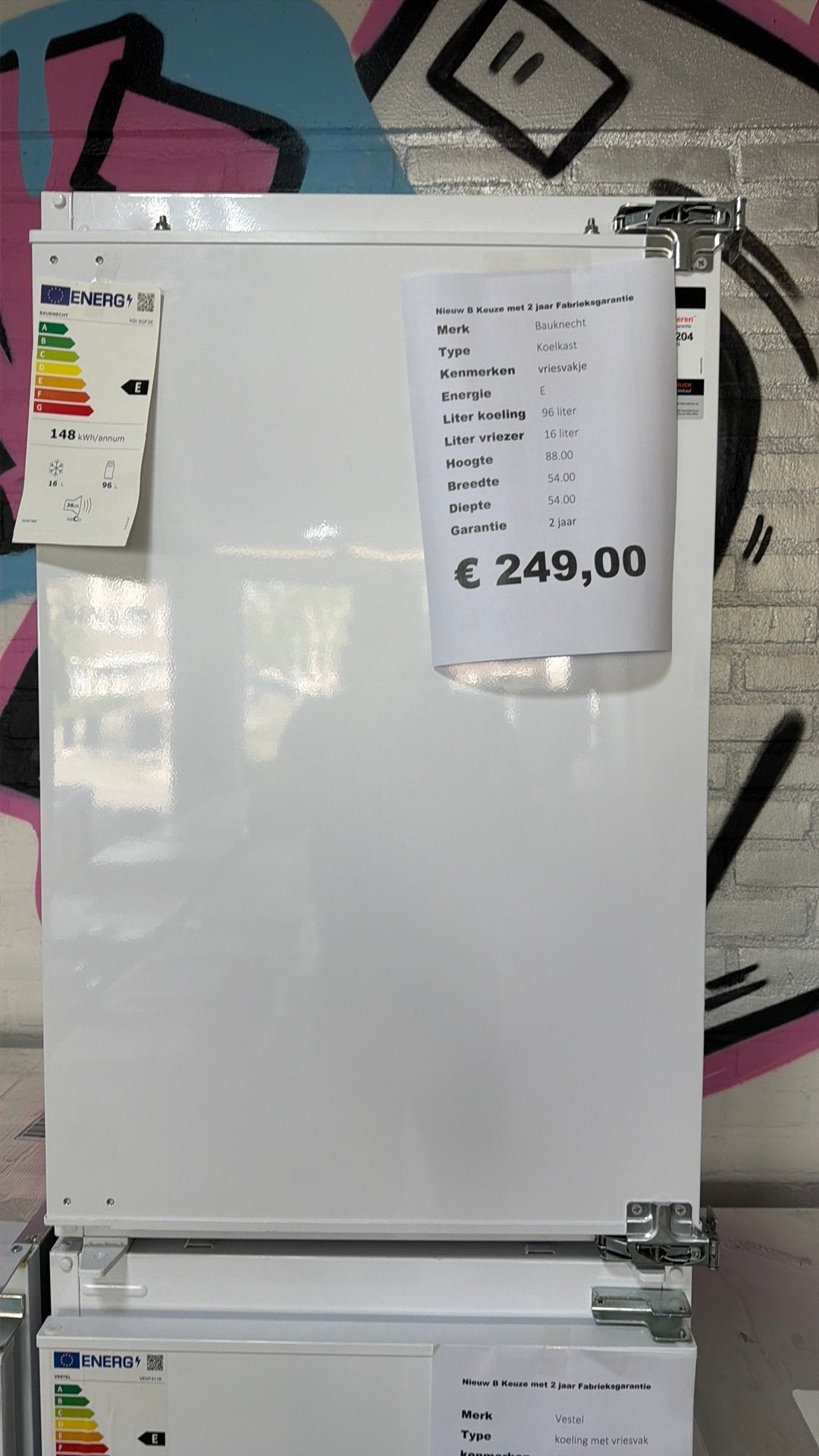 Bauknecht inbouw 88cn nis maat deur op deur