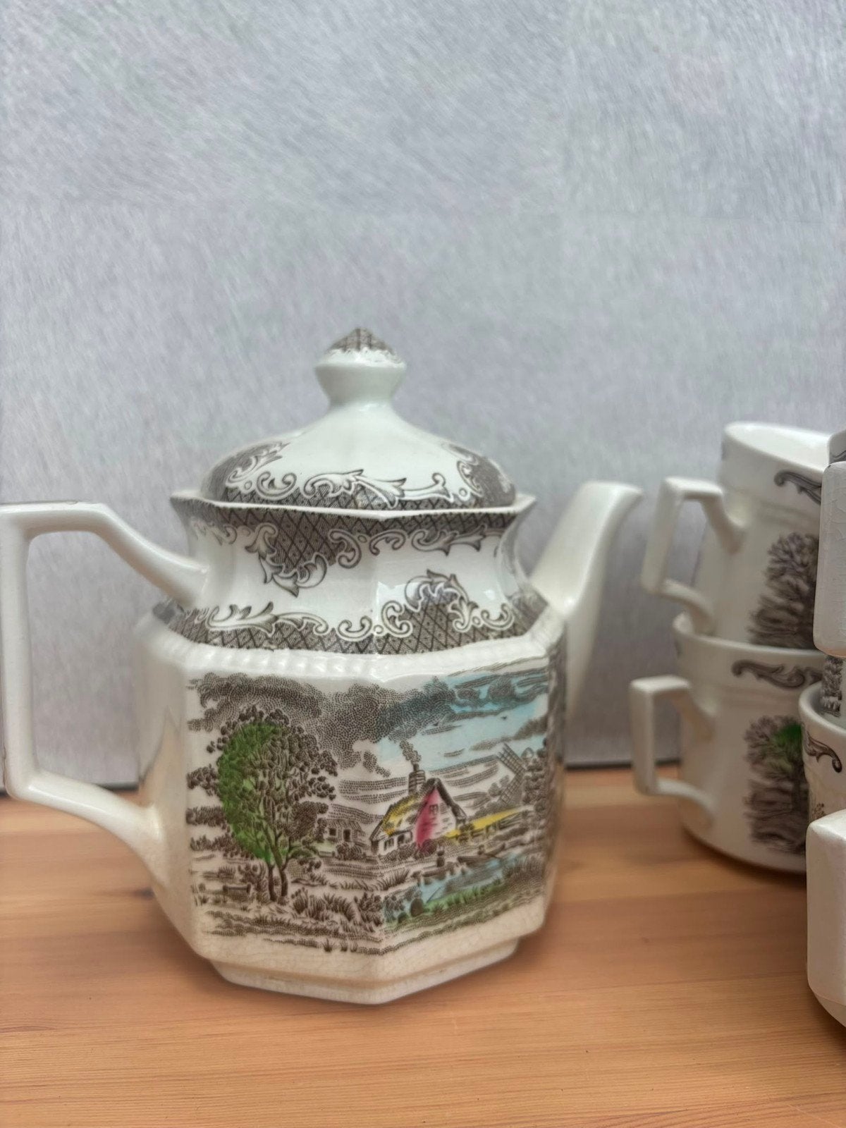 Vintage Shakespeare's Sonnets theepot, mokken, Wedgwood, Vintage, Ophalen of Verzenden, Zo goed als nieuw, Overige stijlen