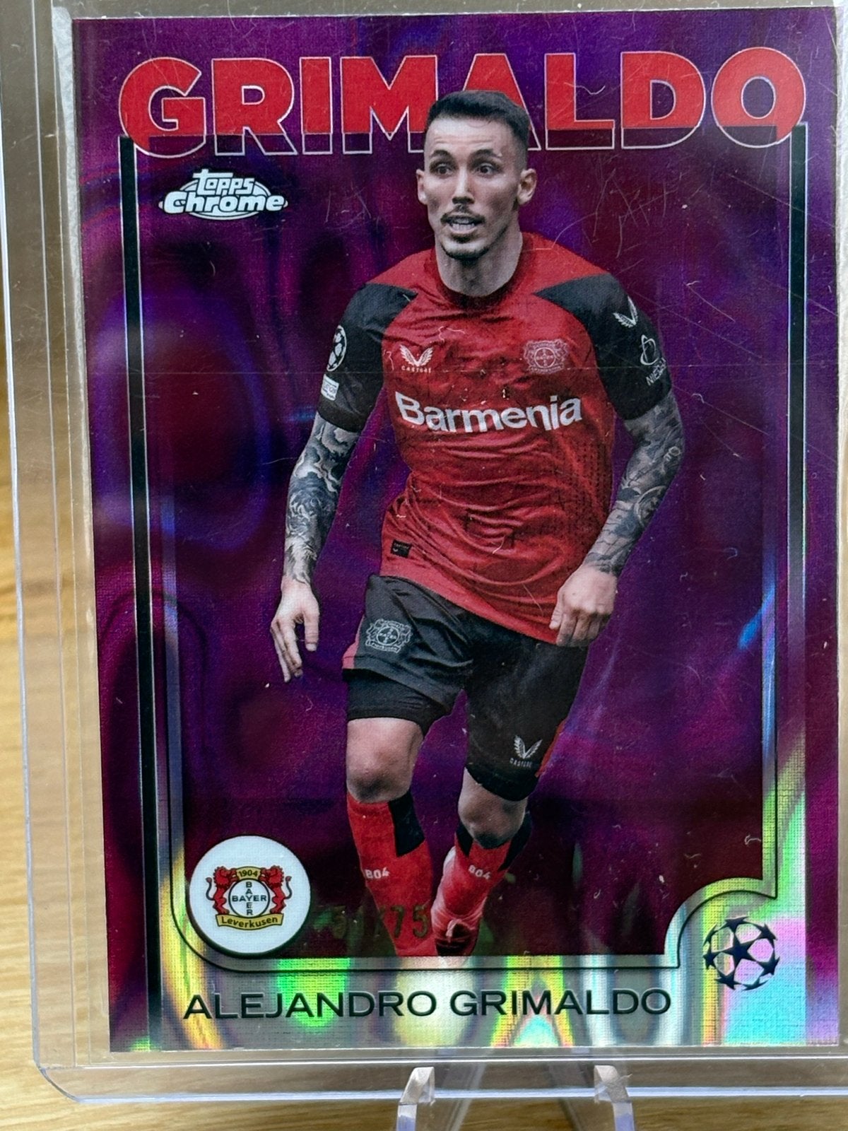 Topps Chrome Alejandro /75 Grimaldo Leverkusen Spelerskaar, Ophalen of Verzenden, Zo goed als nieuw, Buitenlandse clubs, Spelerskaart