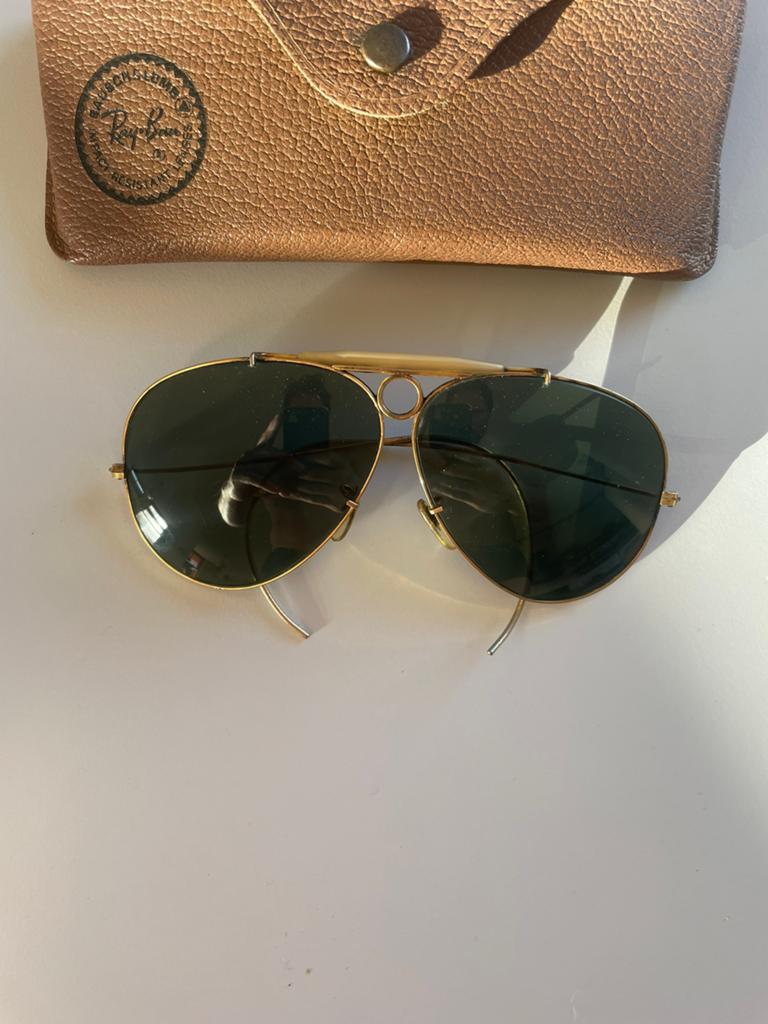 Ray Ban aviator shooter zonnebril, Ophalen of Verzenden, Gebruikt, Zonnebril, Ray-Ban