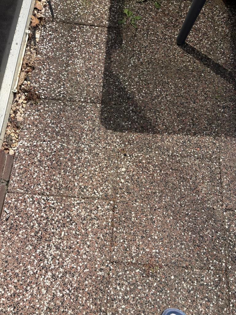 Gratis ca. 75 grindtegels 40x40 in Koudekerke, Ophalen, Gebruikt, 10 m² of meer, Grind