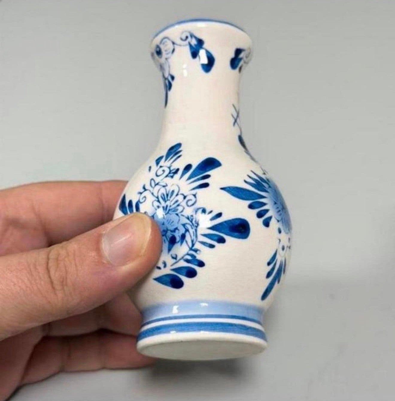 Delfts blauw aardewerk kleine vaas vaasje faience decoratie, Ophalen of Verzenden