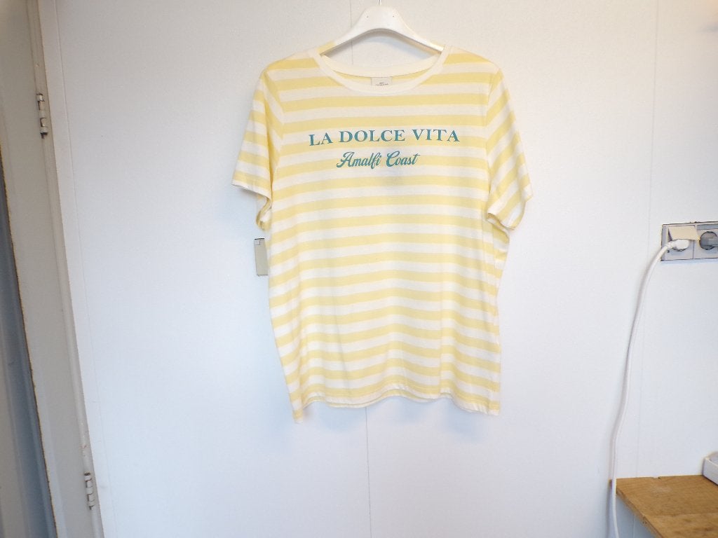 Geel/offwh/petrol shirt Only Carmakoma S - 42/44 nieuw! (2x), Kleding | Dames, Meerkleurig, Nieuw, Nvt, Nvt