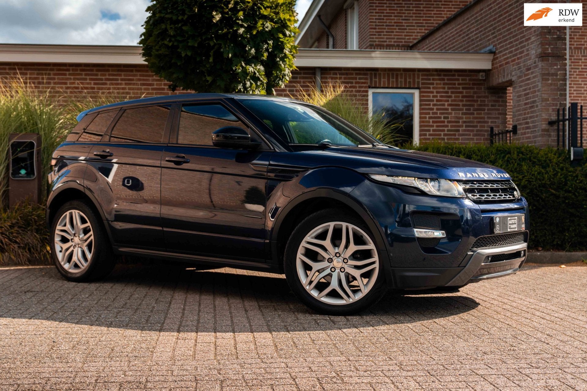 Land Rover Range Rover Evoque 2.2 SD4 4WD Autobiography Pano, Auto's, Automaat, Zwart, Blauw, Leder