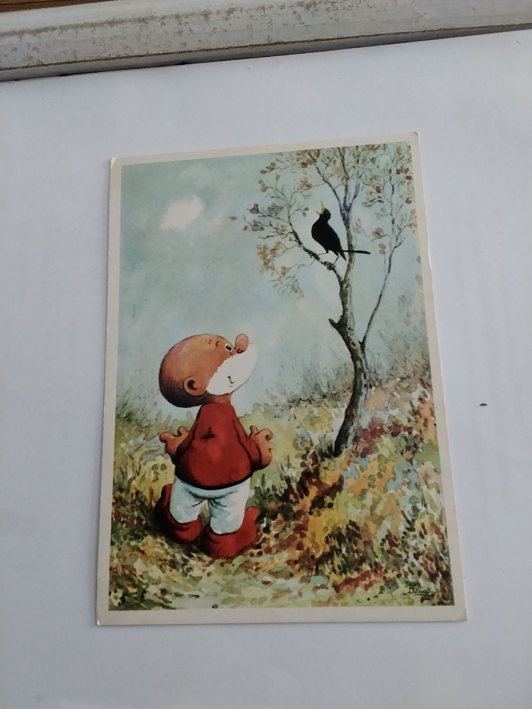 PAULUS DE BOSKABOUTER KIJKT NAAR VOGEL, Verzamelen, Ansichtkaarten | Themakaarten, Ongelopen, 1960 tot 1980, Ophalen of Verzenden