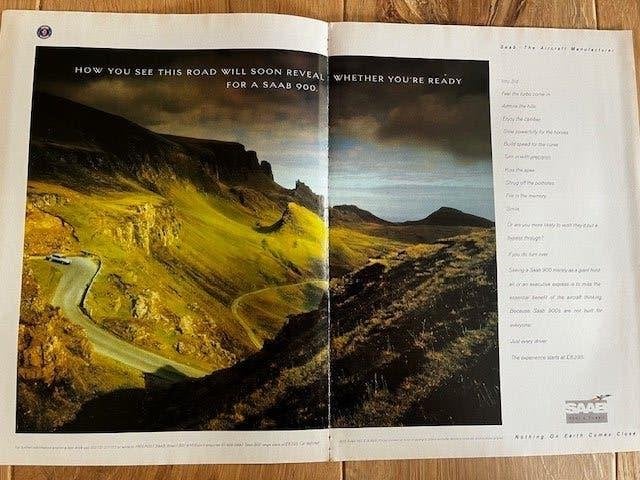 Saab 900 originele advertentie, Boeken, Ophalen of Verzenden, Gelezen, Overige merken