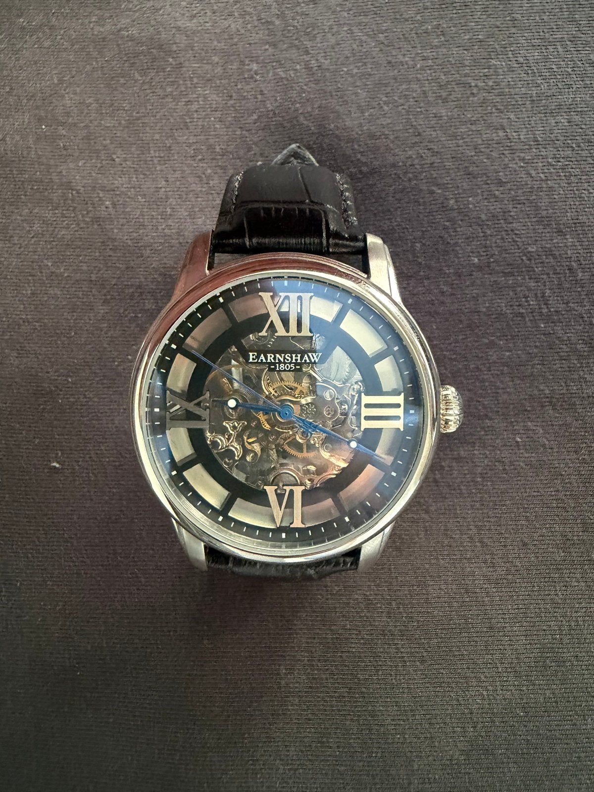 thomas earnshaw es-8062-01 mechanische horloge - als nieuw, Ophalen of Verzenden, Zo goed als nieuw, Zwart, Android