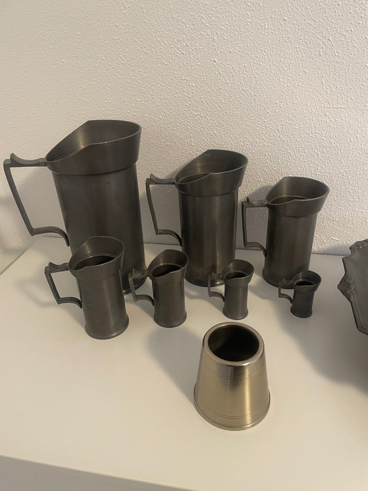 Antieke tinnen maat bekers en accessoires, Antiek en Kunst, Ophalen