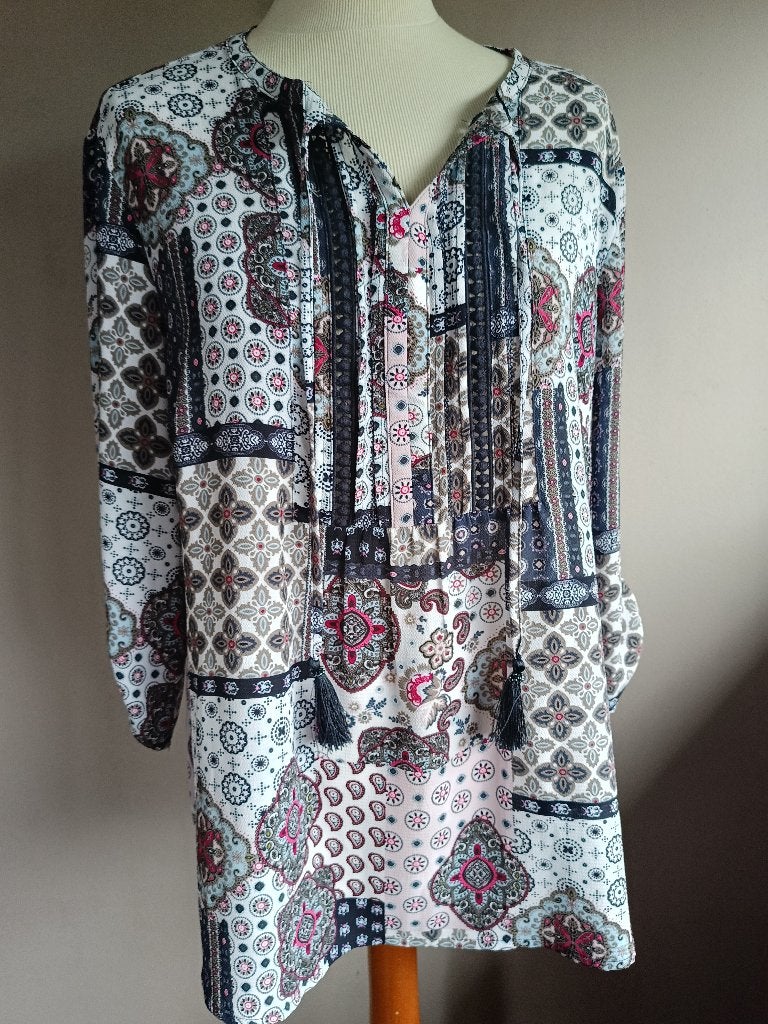 Nieuwe stretch top print van C&A, maat 46, Kleding | Dames, Maat 46/48 (XL) of groter, Nieuw, Ophalen of Verzenden, Lange mouw