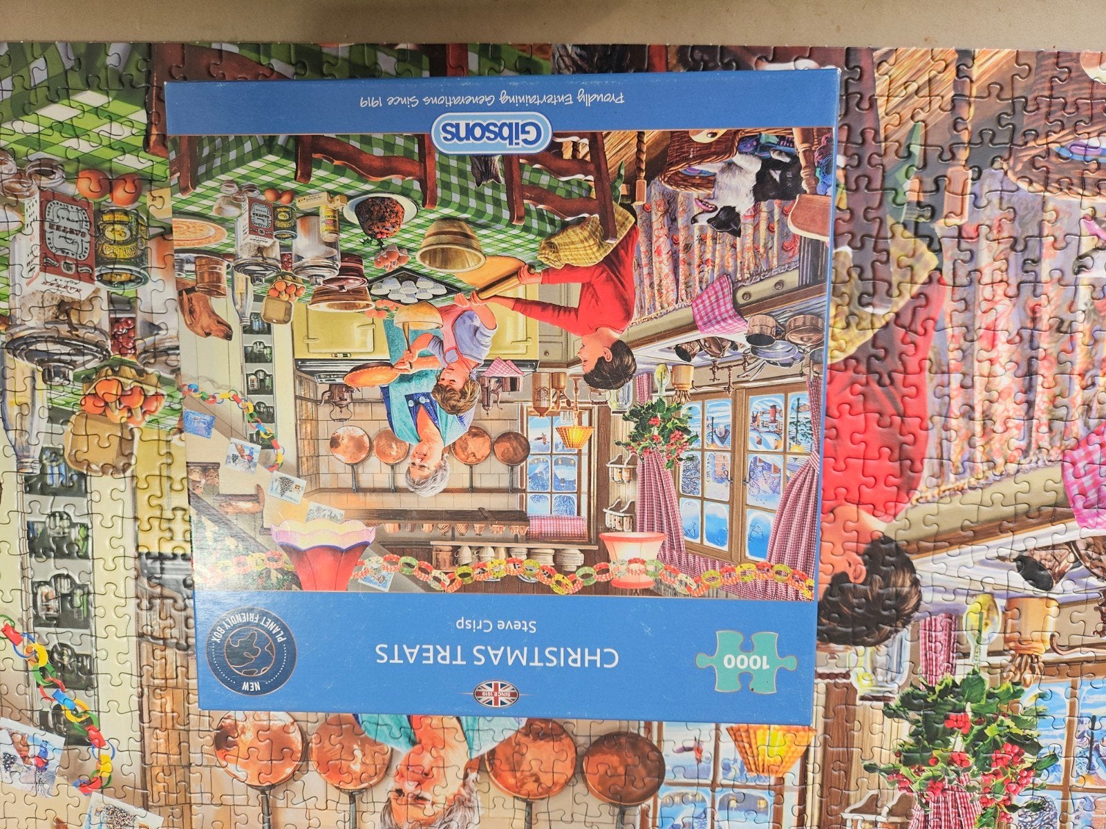 Gibsons Christmas Treats 1000 stukjes puzzel, Een of twee spelers, Ophalen of Verzenden, Zo goed als nieuw, Gibsons