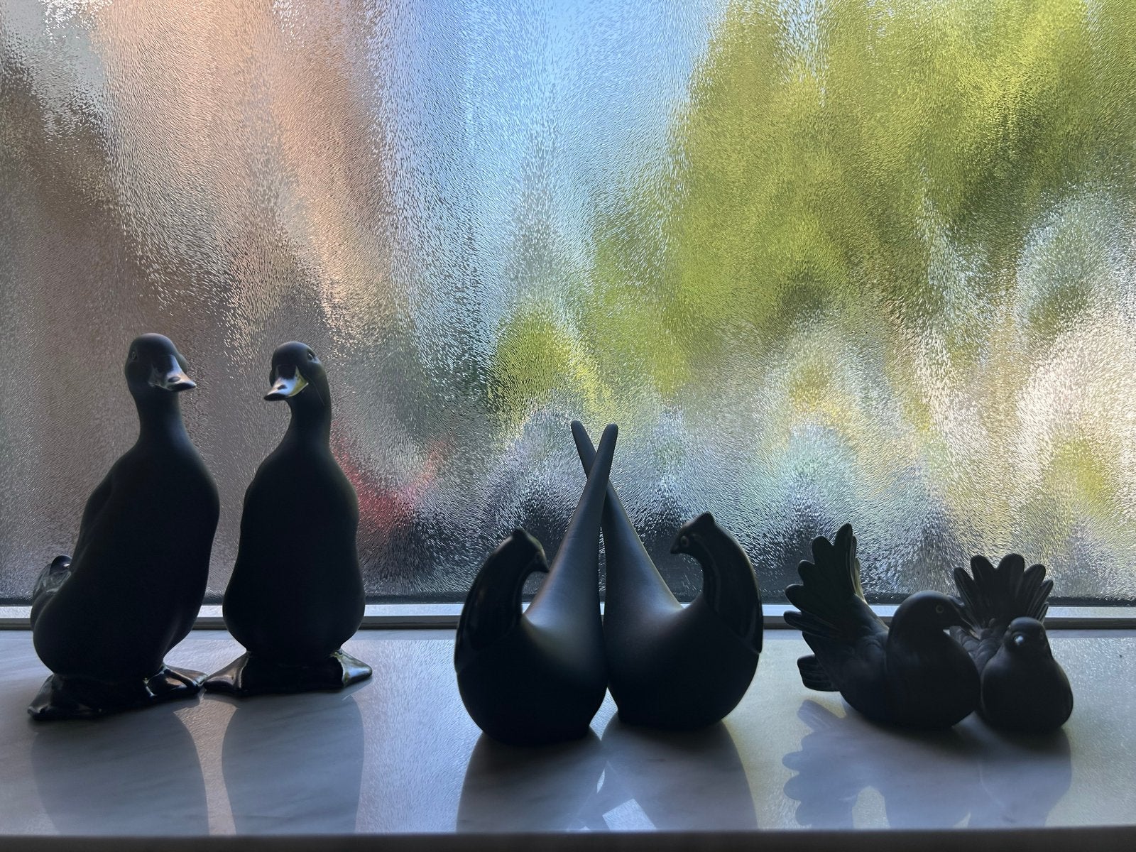 Set van 3 paar vogels - mat zwart, Ophalen, Zwart, Zo goed als nieuw, Modern