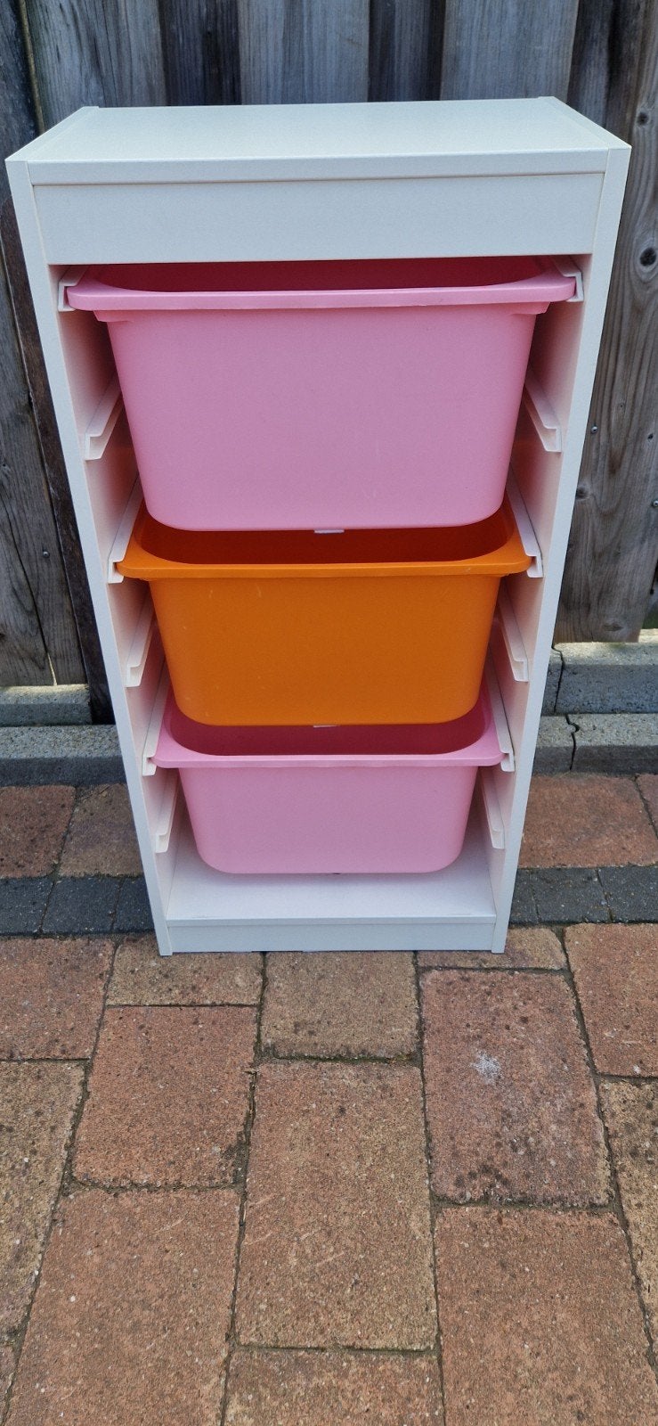 IKEA Trofast opbergkast met bakken - wit/roze/oranje, Ophalen