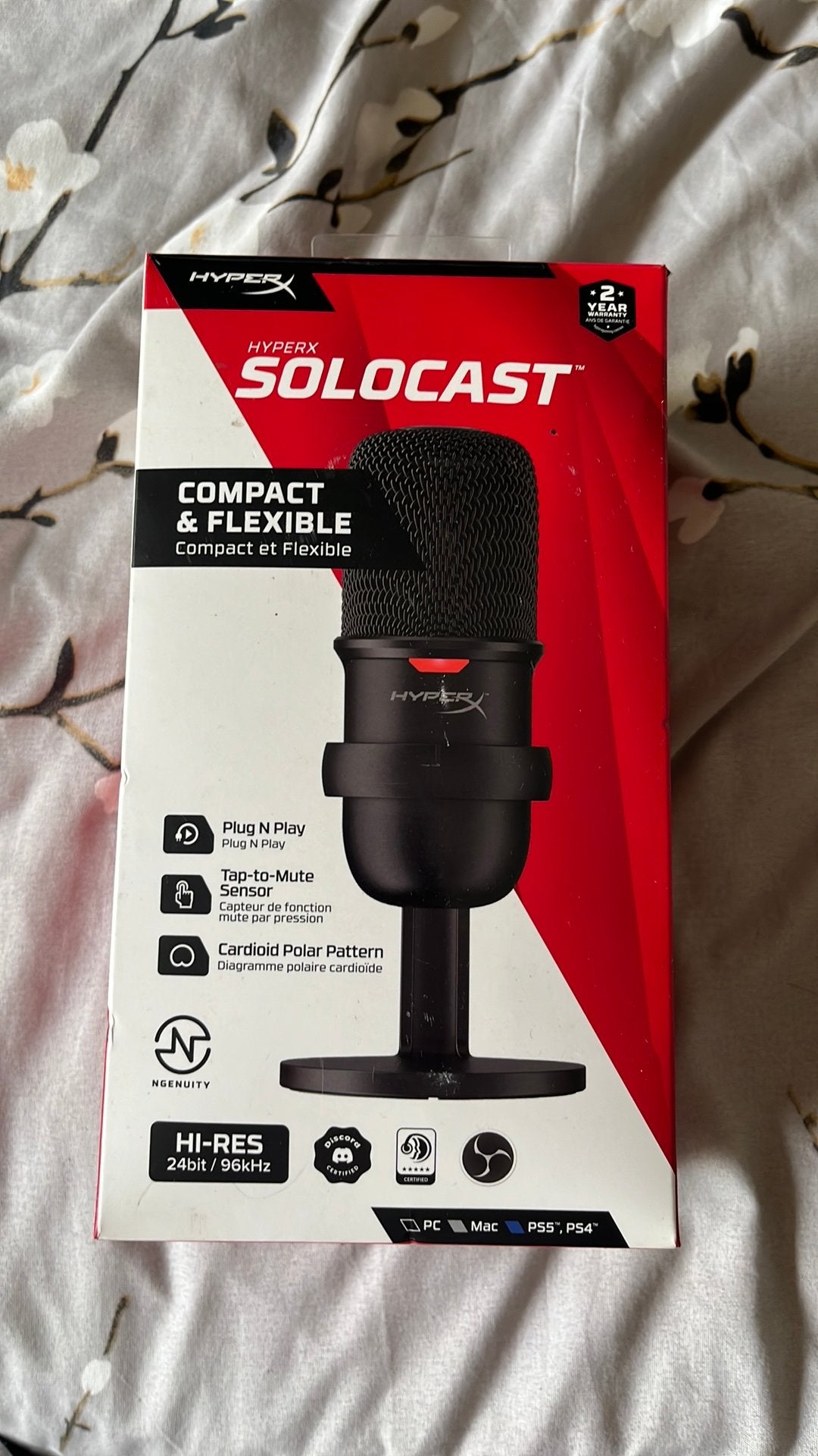 HyperX Solocast, Ophalen of Verzenden, Zo goed als nieuw, Studiomicrofoon