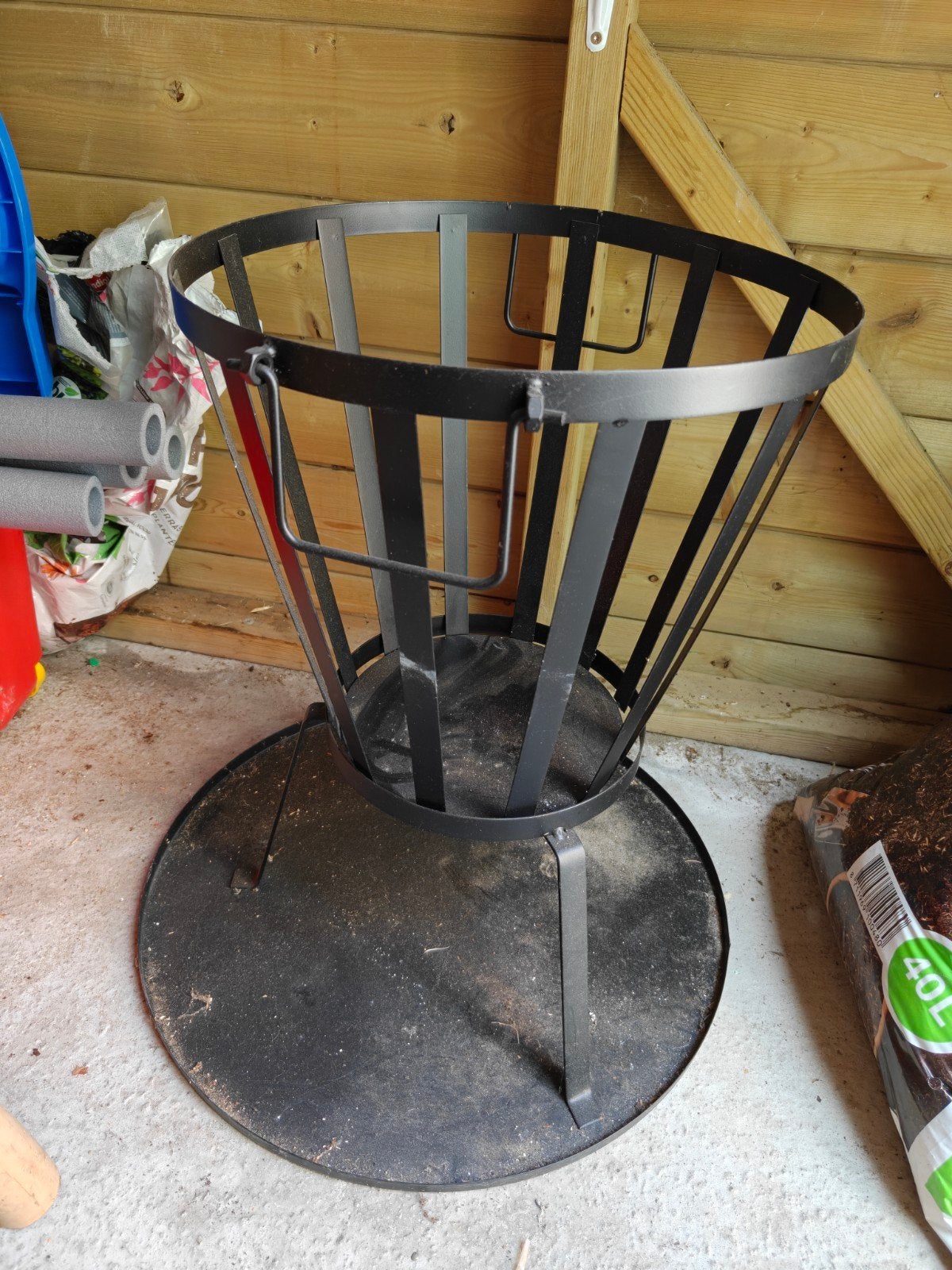 Zwarte Vuurkorf met Onderplaat, nooit gebruikt, Tuin en Terras, Vuurkorven, Ophalen, Nieuw, Vuurkorf