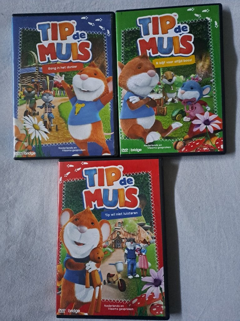 2 dvd's tip de muis, Alle leeftijden, Ophalen of Verzenden, Gebruikt, Europees