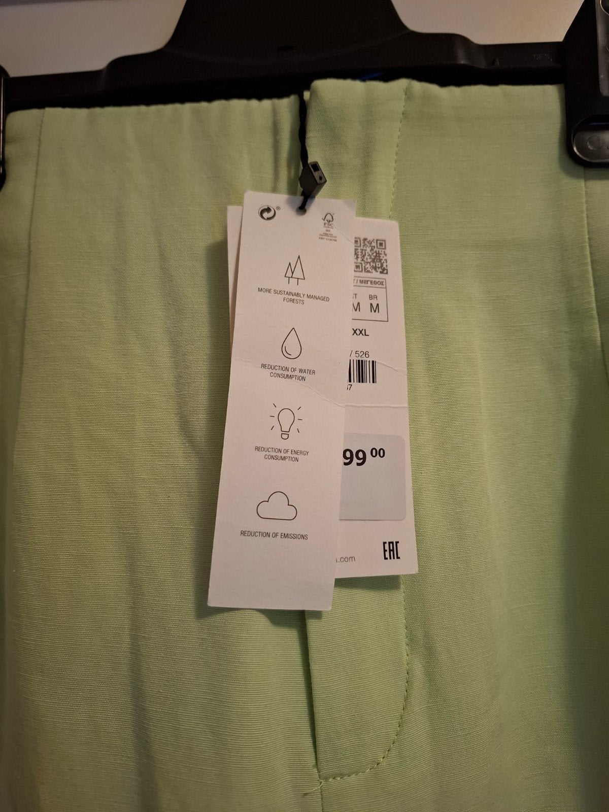 Zara Wide Leg Pantalon Lichtgroen - Nieuw met kaartje, Kleding | Dames, Maat 38/40 (M), Zara, Nieuw, Ophalen of Verzenden