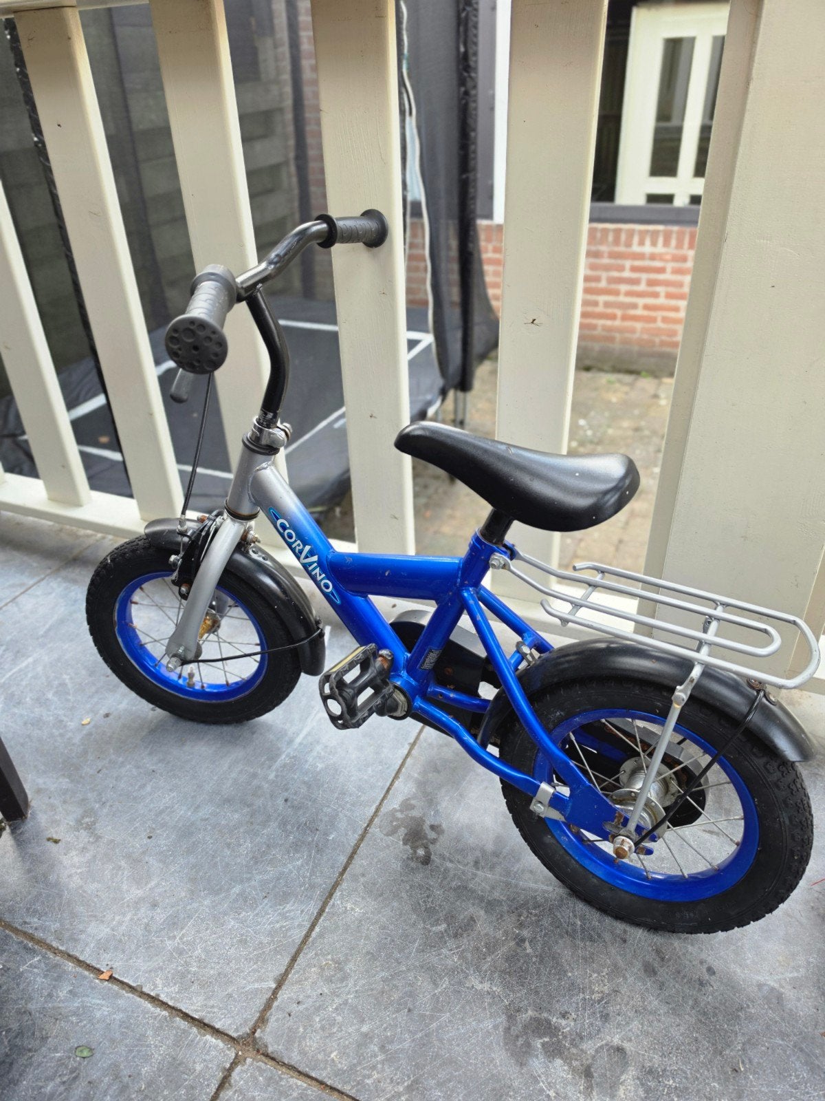 12,5 inch Jongensfiets, Fietsen en Brommers, Ophalen, Terugtraprem, Zijwieltjes, Gebruikt