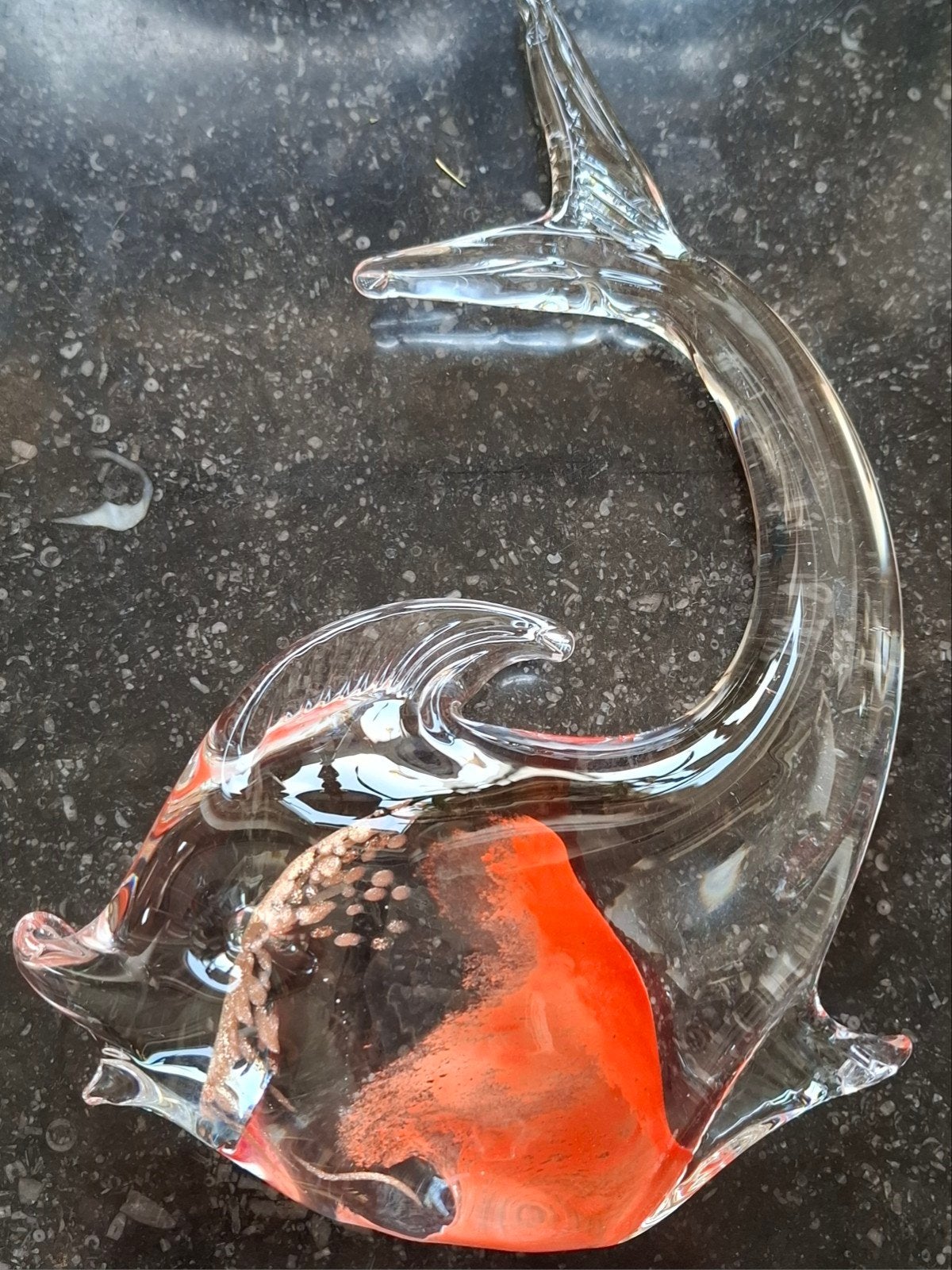 Schitterende vis of dolfijn Murano glas, Antiek en Kunst, Antiek | Glas en Kristal, Ophalen of Verzenden