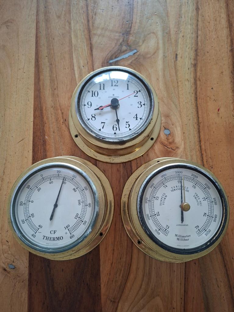 Junghans Weerstation: Klok, Thermometer & Barometer, Ophalen of Verzenden, Gebruikt, Weerstation