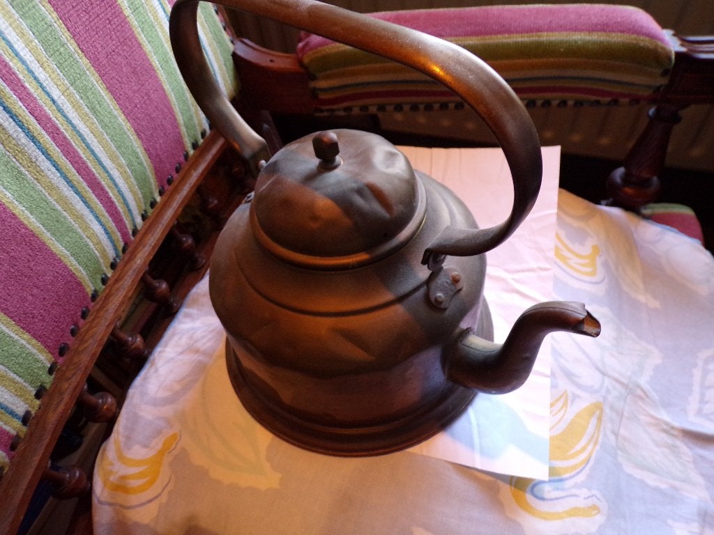 Antieke koperen waterketel, Ophalen of Verzenden