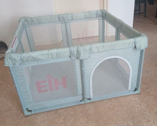 EIH Baby Playpen / Grondbox 120x120 cm – Lichtgroen, Ophalen, Zo goed als nieuw, Vierkant
