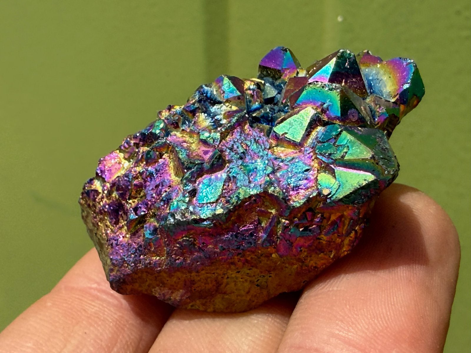 Titanium aura kwarts mineralen, Ophalen of Verzenden, Mineraal