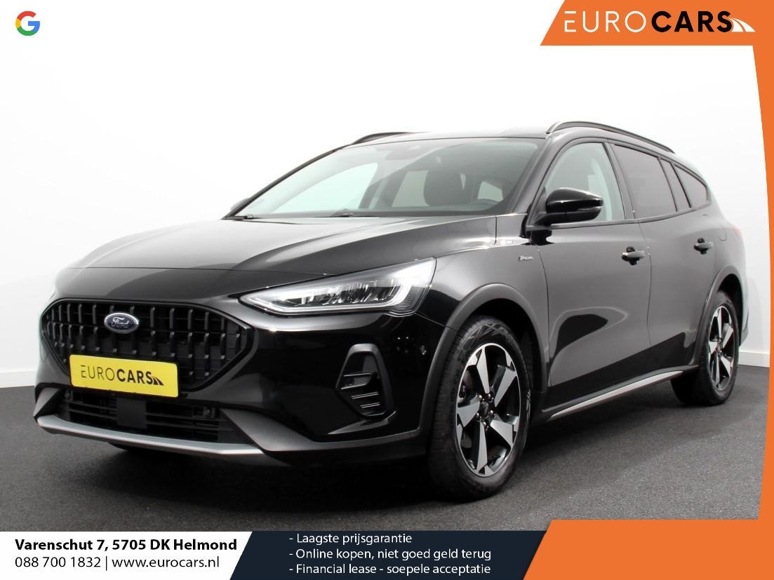 Ford Focus Wagon 1.0 EcoBoost 155pk Hybrid Active X Navigati, Auto's, Stof, Gebruikt, Euro 6, Zwart