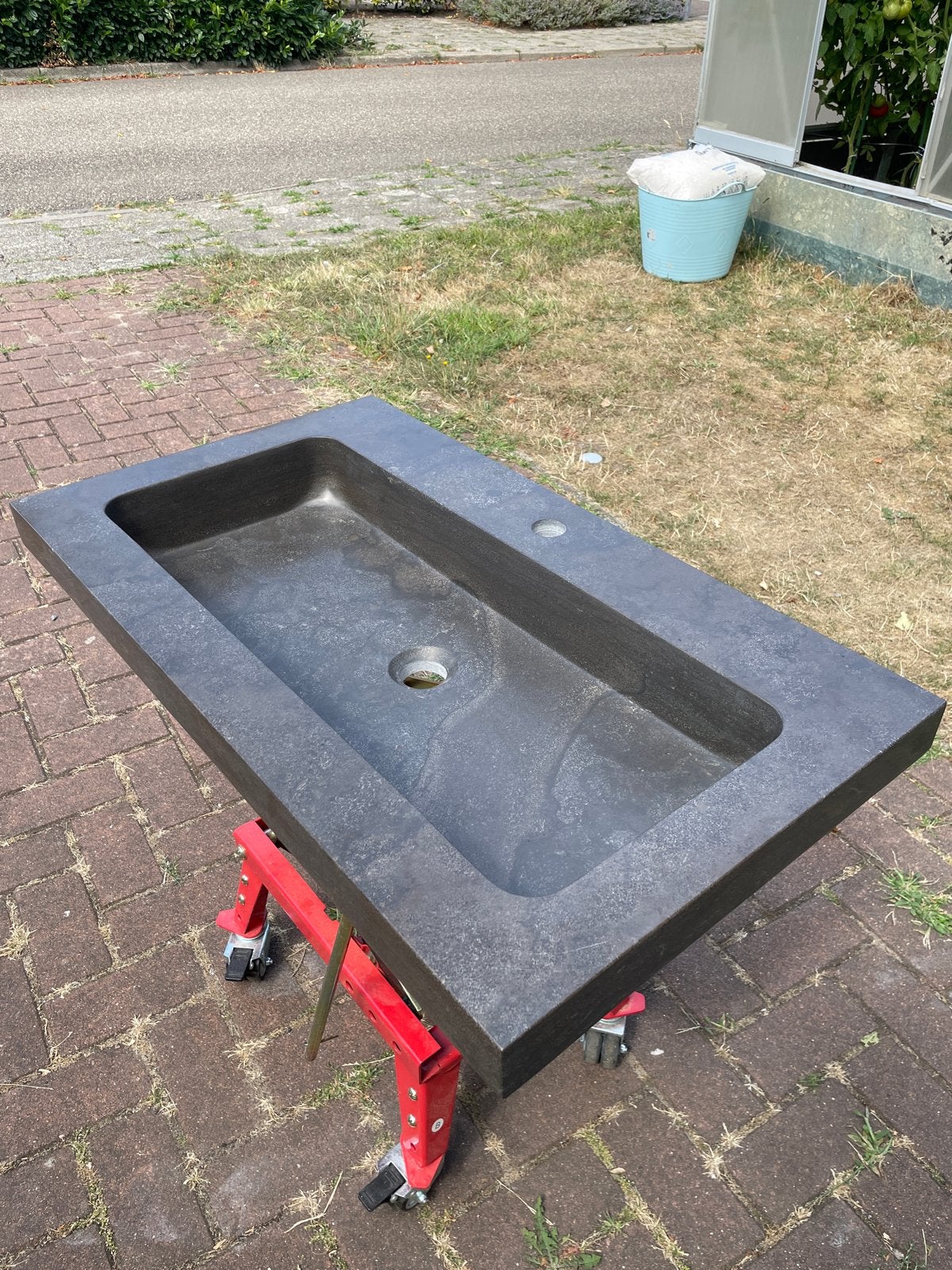 Natuurstenen wastafel 80x46x12 cm, Ophalen, Nieuw, 50 tot 100 cm, Minder dan 100 cm