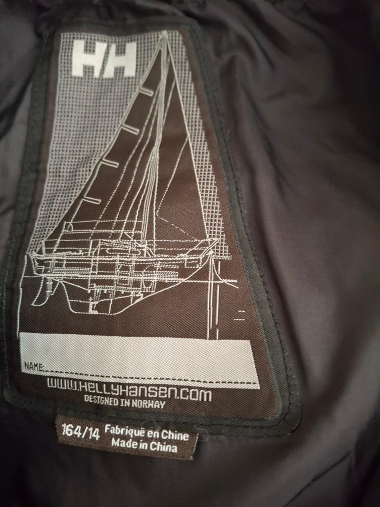 Jas Helly Hansen maat 164, Kleding | Heren, Ophalen of Verzenden, Zo goed als nieuw, Blauw