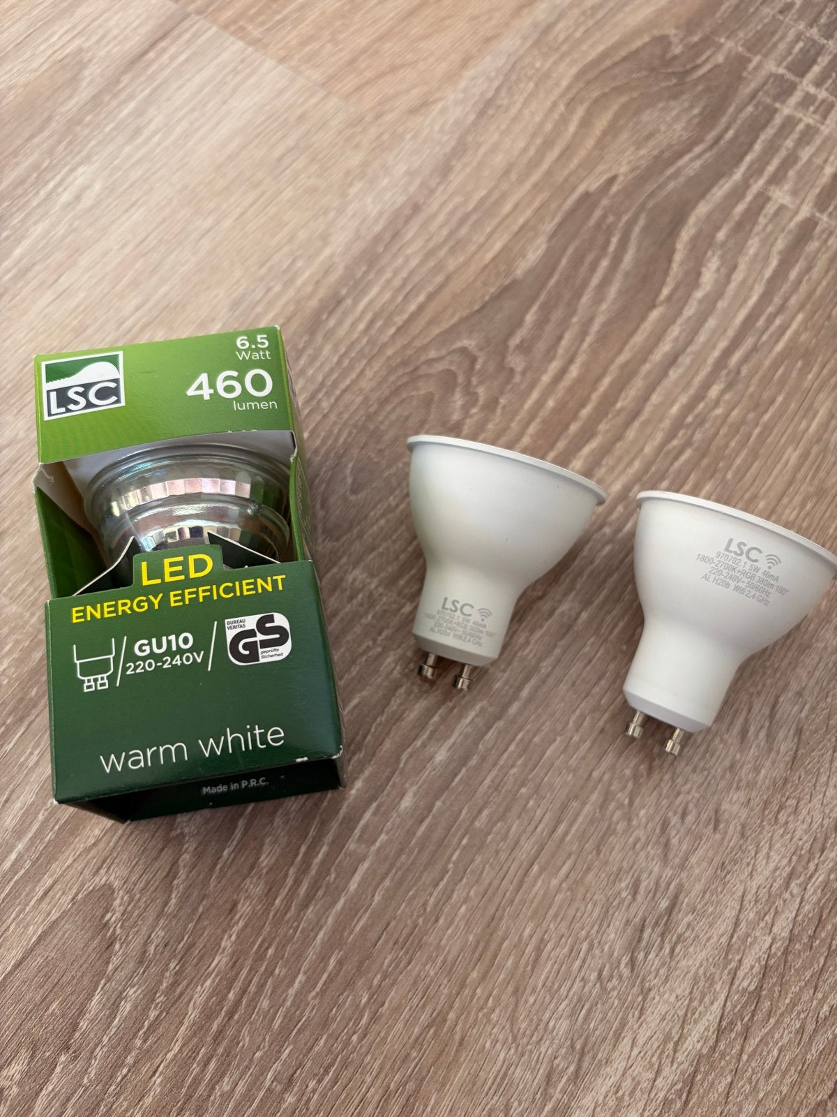 3x LSC Smart GU10 LED Lampen (1x 460lm, 2x 380lm), Huis en Inrichting, LSC Smart Connect, GU10, Ophalen of Verzenden, Zo goed als nieuw