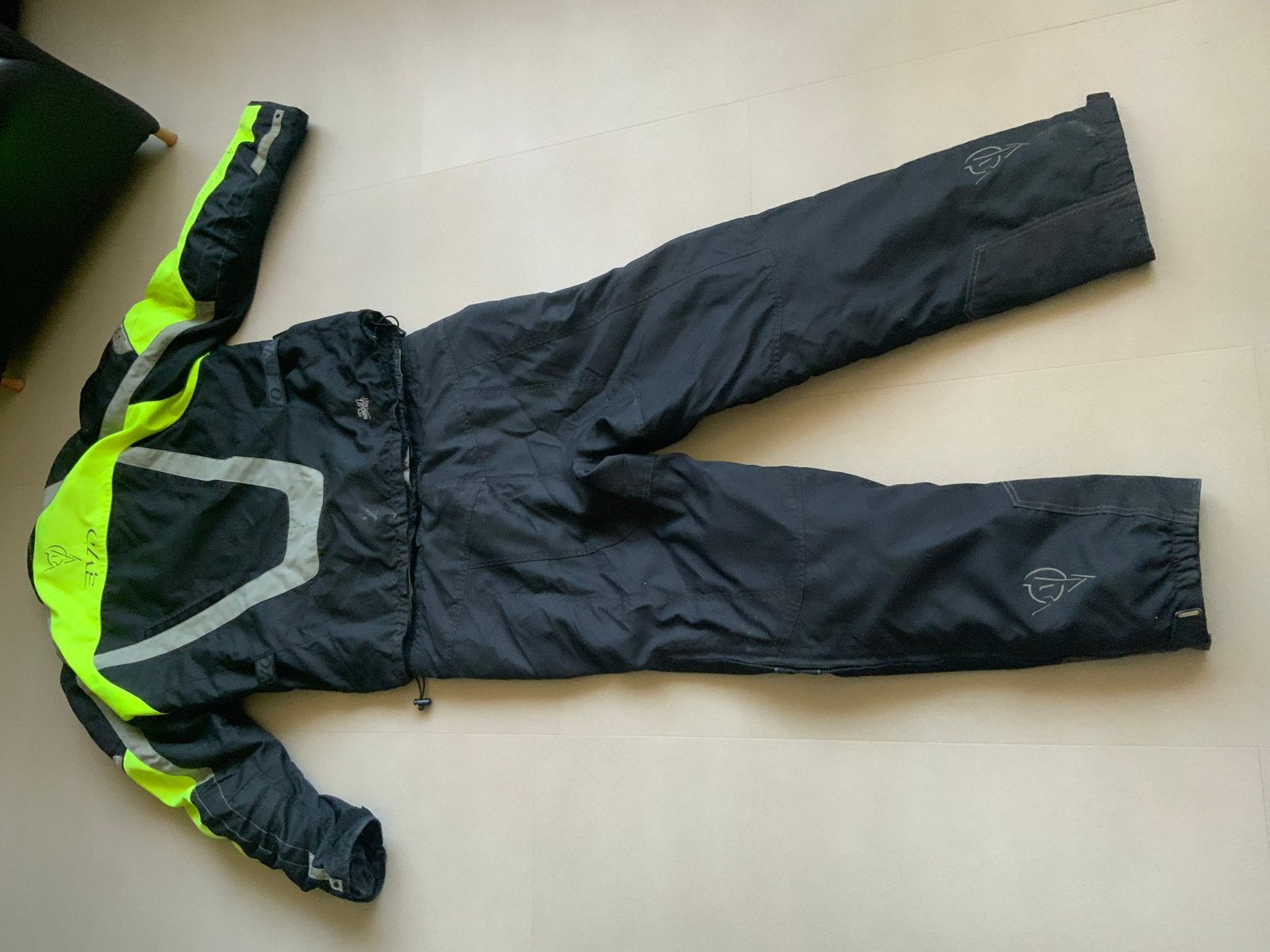 Motorpak Evolution textiel jas en broek - Zwart/Neon geel, Ophalen of Verzenden, Tweedehands, Heren, Combipak