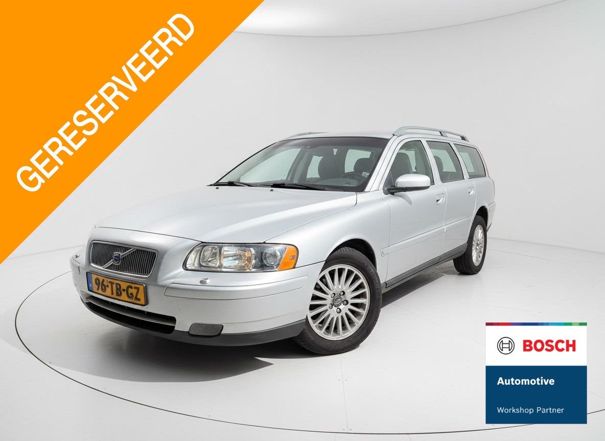 Volvo V70 2.4 Edition II, Auto's, Voorwielaandrijving, Zwart, 1470 kg, Zilver of Grijs