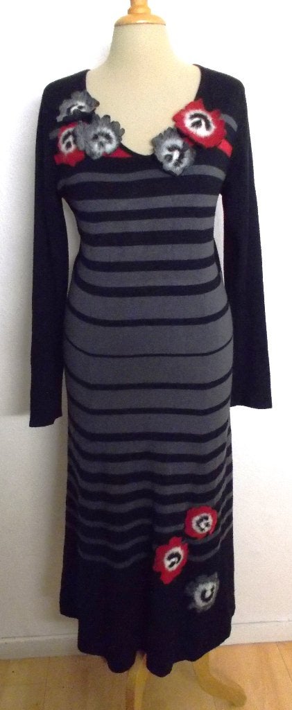 Knitwear/fijn gebreide jurk van Philippe Carat Couture! XL, Verzenden, Maat 46/48 (XL) of groter, Zo goed als nieuw, Grijs